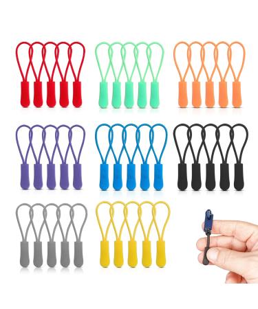 Zipper Pendant for repair 40 pieces of zipper pulls 8 colors nylon replacement zipper for threading zipper for sports clothing backpack camping zipper slider tabs
