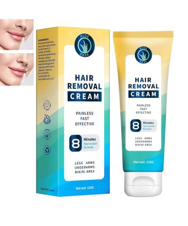 Facial Depilatory Cream: Hair Removal Cream for Women and Men - Painless Pubic Hair Remover Travel Essentials