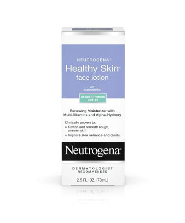 Neutrogena Healthy Skin Face Moisturizer Lotion with SPF 15 Sunscreen & Alpha-Hydroxy Acid  Anti-Wrinkle Treatment with Vitamins C  E & B5  Oil-Free & Alcohol-Free  2.5 fl. oz - Buy Online on GoSupps.com