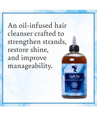 Camille Rose Black Castor Oil & Chebe Shampoo Invigorating Scalp Treatment for Strong Shiny Moisturized Hair | 12 fl oz | All Hair Types - Buy Online on GoSupps.com
