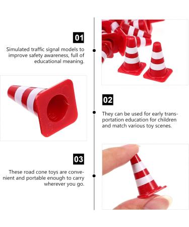 Toyandona 50 Mini Traffic Cone Set - Kids Warning Cones & Fairy Garden Accessories - Perfect Gift for Dollhouse & Mini Landscape Decoration - Buy Online on GoSupps.com