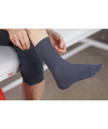 Diabetic Elastic Cotton Socks for Swollen Feet | Men & Women 10-11.5 | Black - Buy Online on GoSupps.com