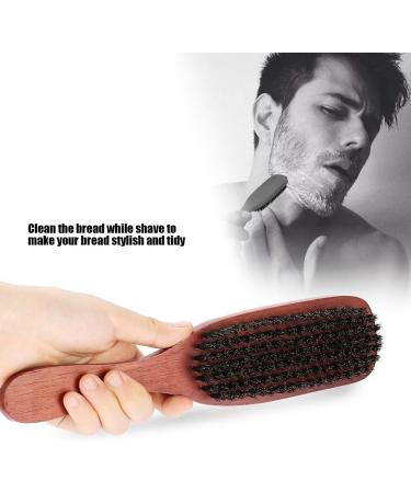 Men's Fashionable Brush Professional Facial Synthetic Hair + Wood Beard Brush Mustache Cleaning Barber Salon Appliance Tool - Buy Online on GoSupps.com