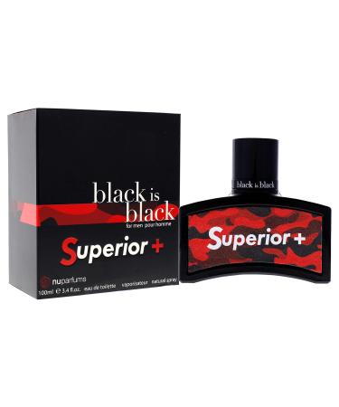 NU Parfums Black Is Black Superior Plus for Men Eau de Toilette Spray 3.4 Ounce 3.4 Ounce (Pack of 1) - Buy Online on GoSupps.com