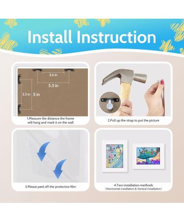 Qwyzor A4 Children's Art Frame - Display 150 Drawings with Front Opening Design | Perfect Picture Frame for Kids' Artwork - Buy Online on GoSupps.com