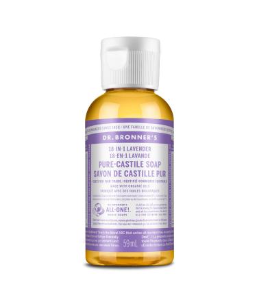 Dr. Bronner's Organic Lavender Pure-Castile Liquid Soap 60ml Lavender 60 ml (1 pack)