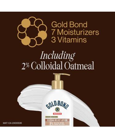 Gold Bond Medicated Eczema Relief Lotion - 396 mL Pump Bottle - Helps Relieve Minor Skin Irritation & Itching - Men and Women - Hydrates & Moisturizes Body - Combats Dryness & Rashes - Buy Online on GoSupps.com