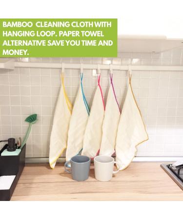 Reusable Paper Towels Washable | Bamboo Cellulose Fiber Nature Friendly Paper Towels | Thick Strong Paperless Kitchen Roll | Reusable Napkins | Zero waste | 10 Pack - Buy Online on GoSupps.com