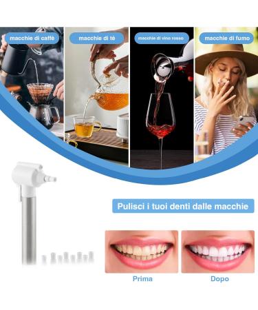 Advanced Toothbrush for Brightening & Polishing Teeth - Rotating Head with 9 Rubber Tips | High-Quality ABS & Stainless Steel - 6.5 x 13 x 2.5 cm - International Shipping Available - Buy Online on GoSupps.com