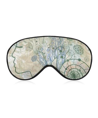 Beautiful Flowers Sleep Mask Eye Cover for Sleeping Blindfold with Adjustable Strap Blocks Light Night Travel Nap for Men Women