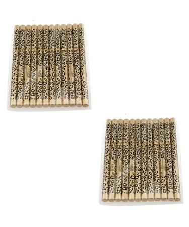 Angoily 2pcs Set 12pcs Brow Pencil Eyebrow Pen Eyeliner Pencil with Brush Iron Tube Double Head