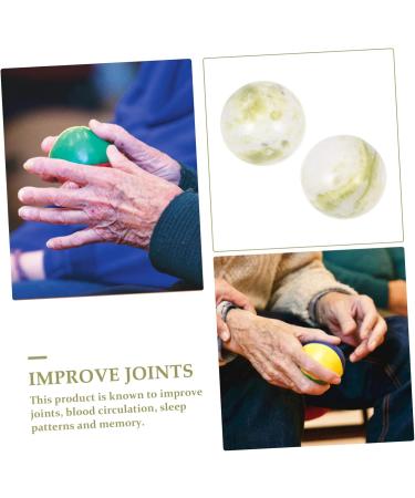 Fomiyes Jade Massage Balls - Acupressure & Meditation Exercise Gifts | Baoding Balls with Bell for Gymnastics & Hand Training - Buy Online on GoSupps.com