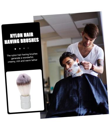 NOLITOY Craft Nylon Shaving Brush for Men | Stainless Steel Handle & Metal Bowl | Perfect Beard & Hair Shaving Solution | International Shipping Available - Buy Online on GoSupps.com
