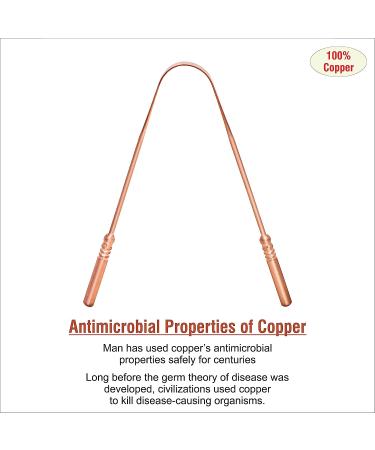 Kosha Ayurveda Copper Tongue Scraper: Surgical Cleaner for Oral Hygiene, Bad Breath Relief - Thick Blunt Edges, Flexible Handle - Buy Online on GoSupps.com