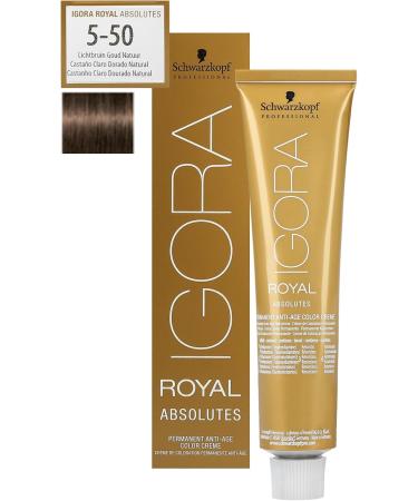 Schwarzkopf IR Absolutes 5-50 Light Brown Gold Natural 60ml - Pack of 1 - Buy Online on GoSupps.com