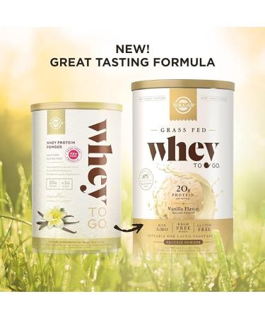 Solgar Grass Fed Whey Protein Powder Vanilla 2lb - 20g New Zealand Protein - Supports Strength & Recovery - 36 Servings - Buy Online on GoSupps.com