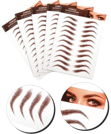 BIUDECO 5 Sheets Eyebrow Stickers Fake Eyebrows Eyebrow Sticker for Eyebrows Waterproof Eyebrow Waterproof - Buy Online on GoSupps.com