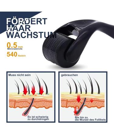 Beard Roller 0.5mm - Derma Roller for Beard Growth & Skin Care | Micro Needle Roller for Men & Women - Buy Online on GoSupps.com
