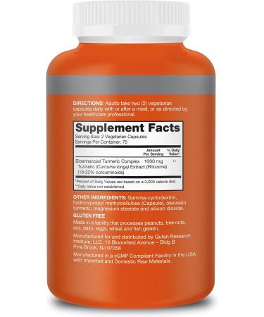 Qunol Turmeric Curcumin Supplement 1000mg with Ultra High Absorption for Joint Support Extra Strength Capsules 150 Count - Buy Online on GoSupps.com