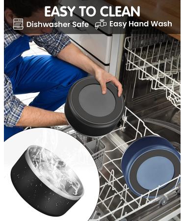 PETTOM Stainless Steel Dog Bowls - Durable Black Pet Food and Water Bowls - Buy Online on GoSupps.com