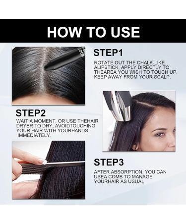 Disposable Hair Dye Stick With Comb Hairline Shadow Instant Black Hair Coverage Hair Color Pen Stick Black Retouch Temporary Hair Colour Black Hair Root Concealer For Unisex Windproof Sweatproof - Buy Online on GoSupps.com
