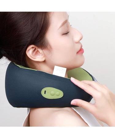 Topyond Wireless Electric Massage Pillow - Neck & Back Heat Therapy Device for Home Office & Car - Blue & Green - Buy Online on GoSupps.com