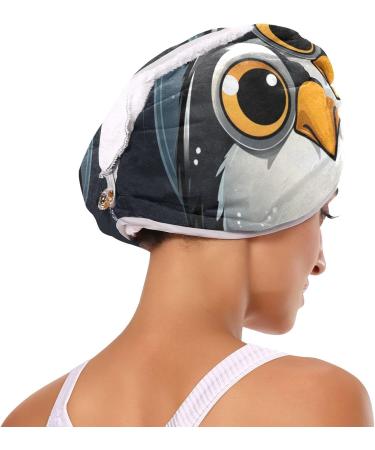 Cartoon Penguin Hair Towel 2 Pack - Super Absorbent Quick Dry Hair Turbans for Women & Girls - Buy Online on GoSupps.com
