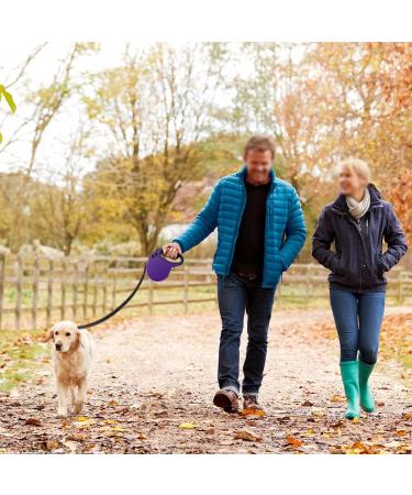 Philorn 5m Retractable Dog Leash for Medium to Large Dogs - One-Button Blocking Non-Slip Handle Reflective Up to 50kg - Purple - Buy Online on GoSupps.com