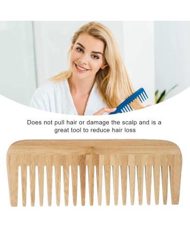Wide Tooth Combm Large Hair Detangling Comb Flexible Structure Safety Eco Friendly Portable Wet Hair Comb Wooden Comb for Home Travel - Buy Online on GoSupps.com