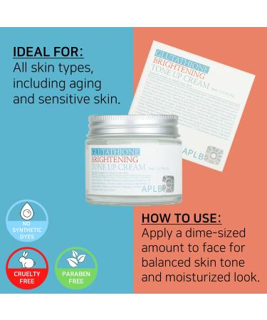 APLB Glutathione Correcting Tone Up Cream 2.37FL.OZ - Korean Skin Care for Intensive Hydration, Soothing, and Youthful Skin - Buy Online on GoSupps.com