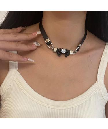 Shop OralGos Aesthetic Heart Bow Choker Necklace - Trendy Jewelry Accessory for Women | International Shipping - Buy Online on GoSupps.com