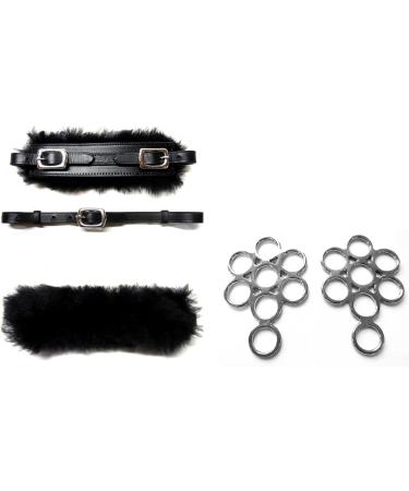 PS Horse Article Set - Bitless Bridle Hackamore with Silver Fittings & Real Sheepskin - Brown - Buy Online on GoSupps.com