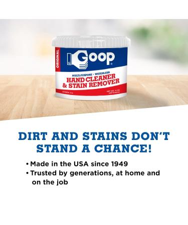 GOOP Multi Purpose Hand Cleaner Waterless Hand Degreaser Laundry Stain Remover NonToxic and Biodegradable Cleaner Remove Dirt - 14 Oz - Buy Online on GoSupps.com