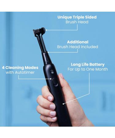 Triple Bristle Max Sonic Toothbrush | Dentist Approved 3 Sided Design | 4 Modes | Soft Charcoal Bristles | Rechargeable & Waterproof | International Shipping - Buy Online on GoSupps.com