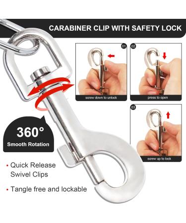 Buy 15m Black Yard Leash for Dogs - Shock Absorbing Tie Out Cable for Safe Outdoor Adventures - Buy Online on GoSupps.com