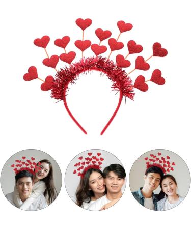PATKAW Love Headbands Valentines Day Headwear Red Glitter Heart Headdress Decorative Hairbands Hair Accessories for Women Party - Buy Online on GoSupps.com