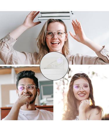 QDDFUFU Blue Safety Glasses - Lightweight Blue Light Filter Glasses for Men & Women | Eye Fatigue Relief | Portable with Glasses Bag - Buy Online on GoSupps.com