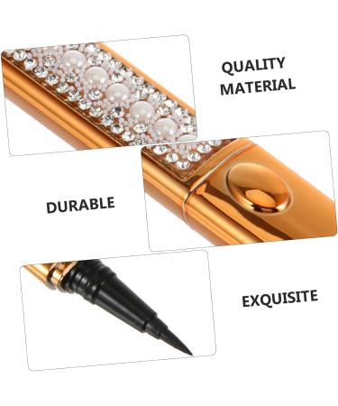 Balacoo Self Adhesive Mascara Makeup Eyeliner Beauty Tools Black Makeup Supplies Cosmetics No Smudge 1 count (Pack of 1) Golden - Buy Online on GoSupps.com