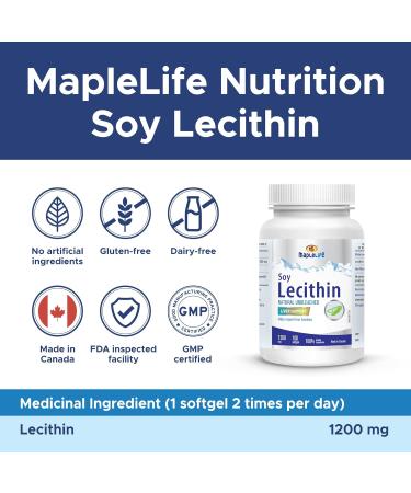 Maplelife Lecithin 1200mg - 100 softgels - Buy Online on GoSupps.com