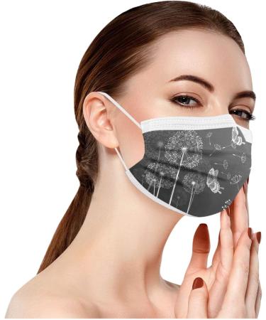 Buy Lulupi 10-Piece One-Way Adult Mouth Protection Mask - Elegant Dandelion Flower Motif Necklace for Women | Breathable & Stylish Face Covering - Buy Online on GoSupps.com