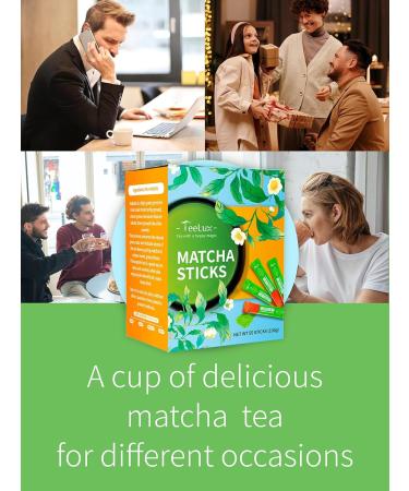  TeeLux TeeLux Matcha Green Tea Powder 50 Single-Serve Sticks Vegan Instant Sachets Vibrant Culinary Quality - Buy Online on GoSupps.com