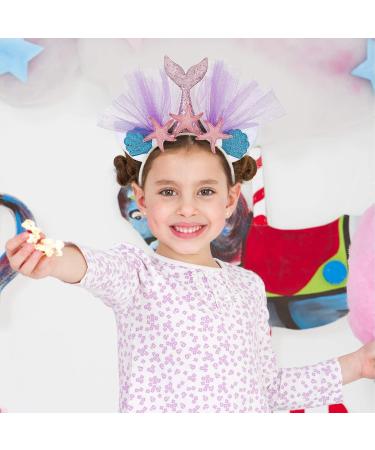 Frcolor Glitter Mermaid Headband | Princess Hairband for Girls | Purple Tail Party Favors - Buy Online on GoSupps.com