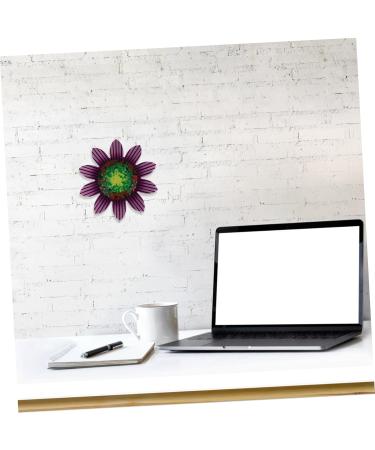 Alipis Wrought Iron Flowers Home Decor Vintage Decor Wall Flower Hanging Adornment Ornaments Office Outdoor 14x14cm Purple - Buy Online on GoSupps.com
