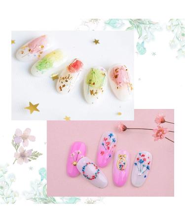 3 Boxes Nail Art Mixed Dried Flowers Kit - 3D Daisy & Gypsophila for Manicure Decoration - Includes Tweezers - Buy Online on GoSupps.com