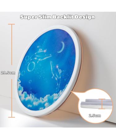 Wholede LED Ceiling Lamp - 24W Round Moon Motif 3000-6500K Ultra Thin with Remote Control for Children's Room & Living Room - 29.5cm - Buy Online on GoSupps.com