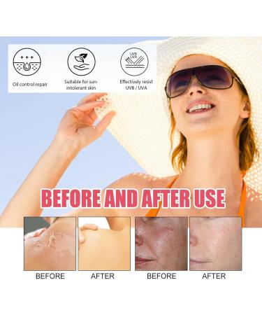 Face Sunscreen SPF 50 Suncream Factor 50 Face SPF Sunscreen Face Powerful Face Sun Cream with Rose Arbutin Tremella Niacinamide Non-Greasy Lightweight Anti-Dark Spots Waterproof Long-Lasting - Buy Online on GoSupps.com