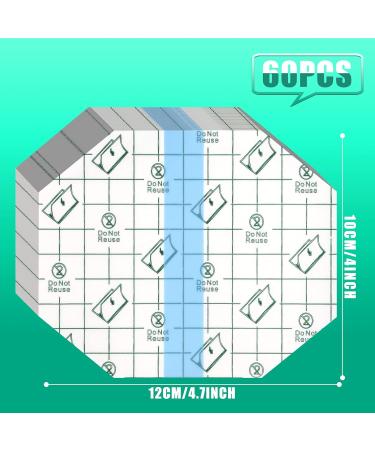 60 Transparent Stretch Waterproof Adhesive Bandages - 4 x 4.7 Inches - Shower & Swim Safe Wound Protection - Buy Online on GoSupps.com