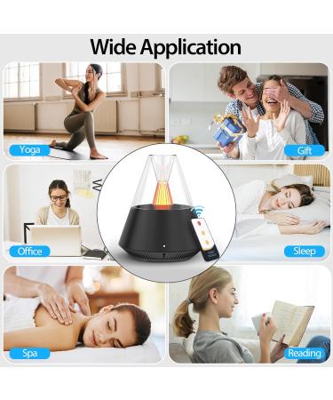 Ltyioe 150ml Aroma Diffuser for Essential Oils | Ultrasonic Humidifier with Remote Control Auto Shut-off & LED Mood Light (Black) | Aromatherapy & Home Wellness - Buy Online on GoSupps.com