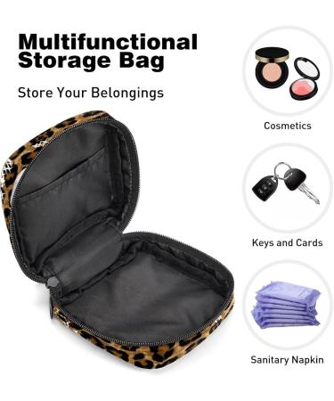 Gold Leopard Lips Sanitary Napkin & Menstrual Cup Bag - Portable Period Pocket for Women & Teens | Multicolored Feminine Storage Solution - Buy Online on GoSupps.com